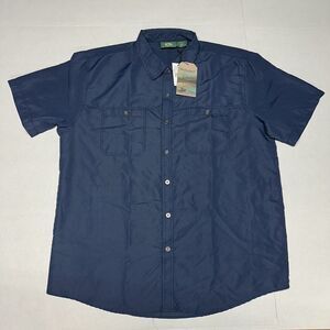 Stillwater‎ Supply Co Mens Size XXL Blue Short Sleeve Fishing Shirt Lightweight